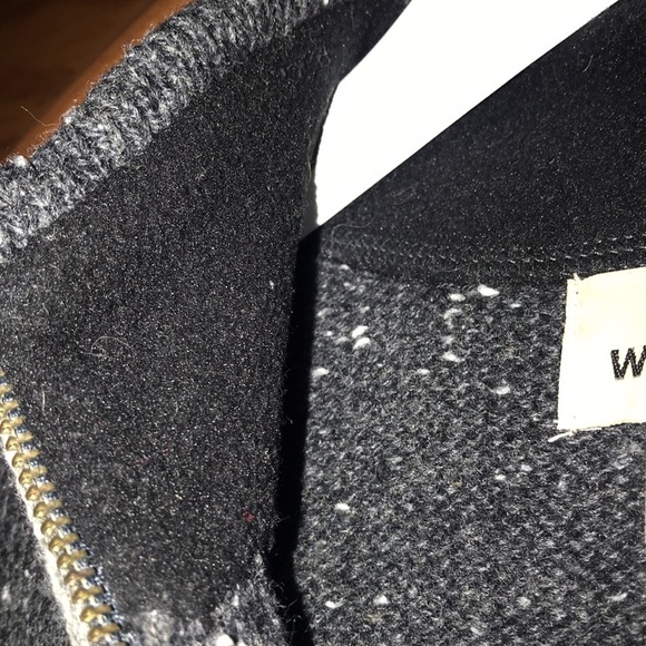 Woolrich Onyx Heather Lambs Wool 1/4 Zip Pullover Sweater Medium - Picture 8 of 10